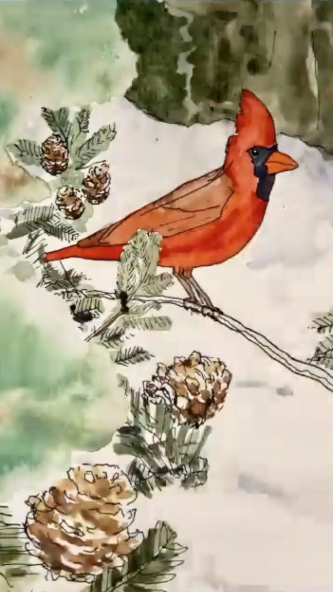 "Christmas Cardinal" by Bryan Brown