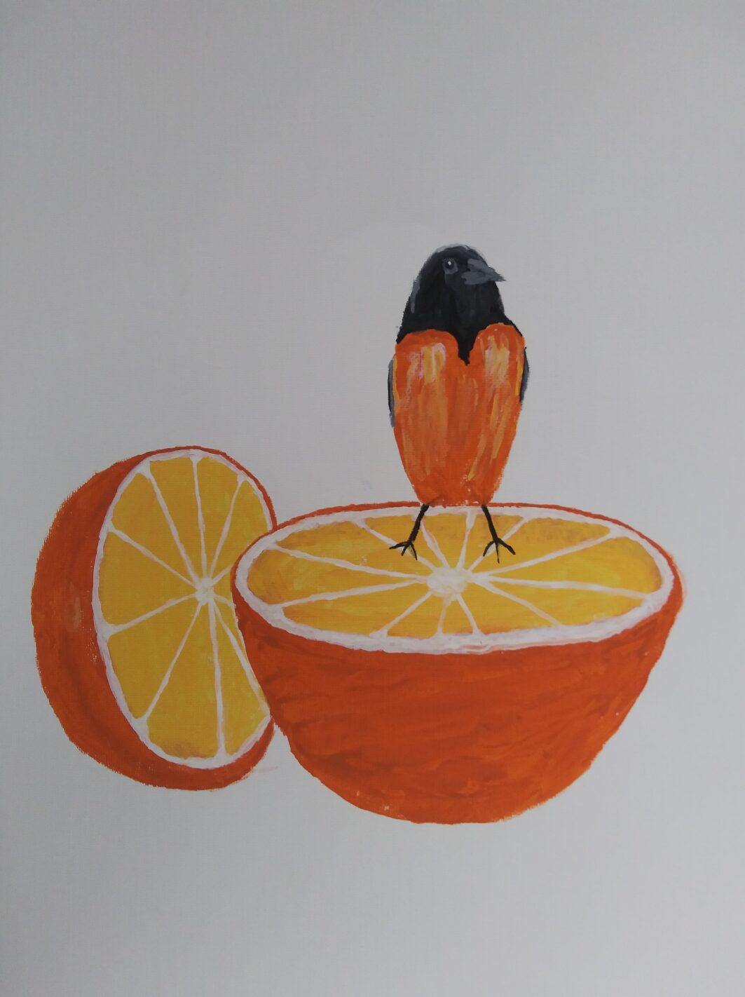 "Baltimore Orioles Eating Oranges" by Katherine Scobey