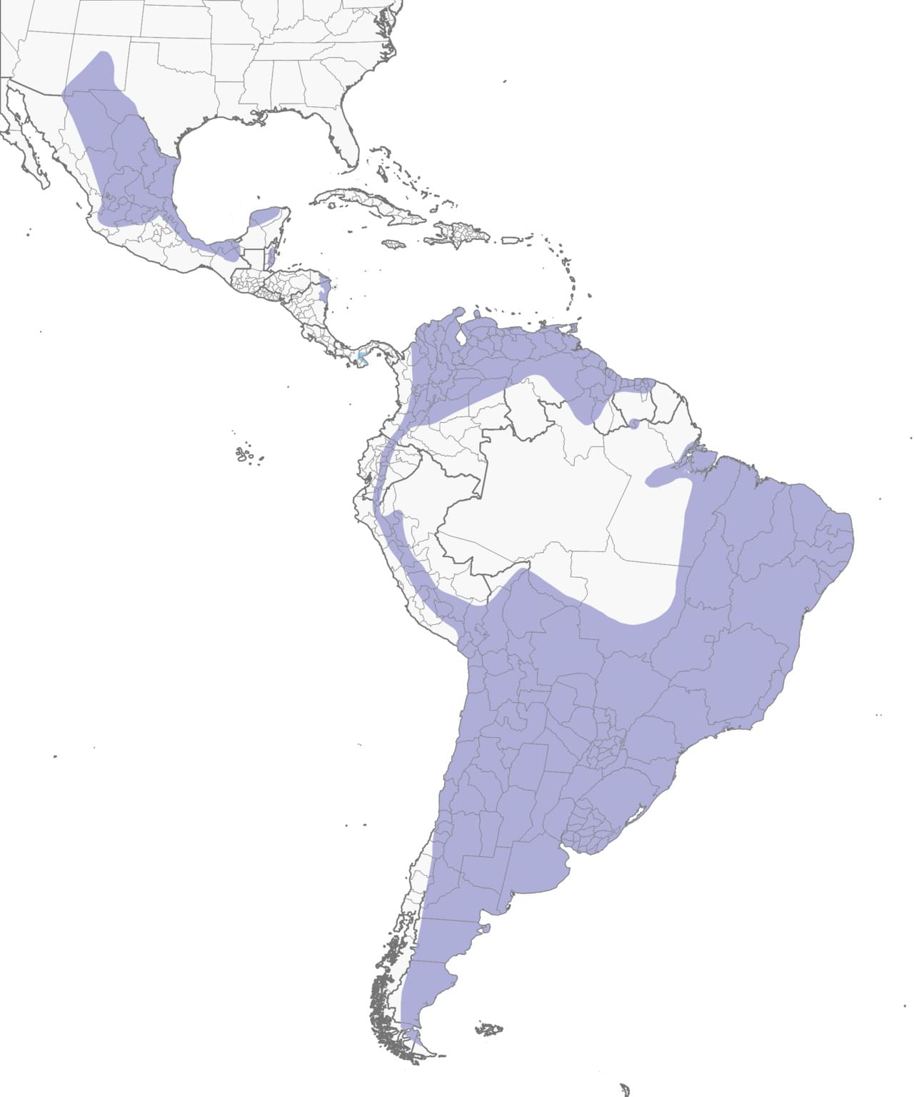Range Map for Aplomado Falcon