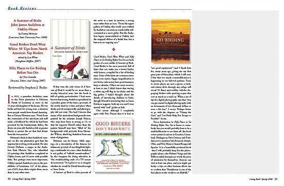 book reviews from living bird magazine - spring 2008