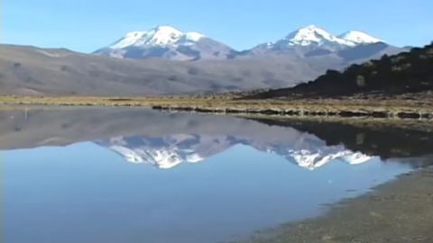 lake in high elevation bolivia