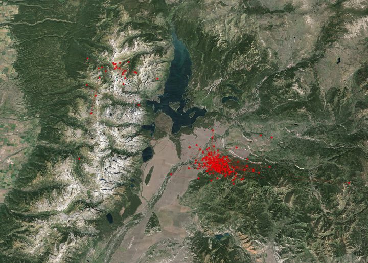 Data from one of these satellite-tagged nutcrackers depict the bird leaving its breeding territory in the Bridger–Teton National Forest to the east in midsummer and traveling more than 20 miles up into the Tetons mountain range, which has the healthiest whitebark pine stands in the region. Since then the bird has made excursions even farther into Idaho and north into Yellowstone National Park. MAP DATA: Google, DigitalGlobe