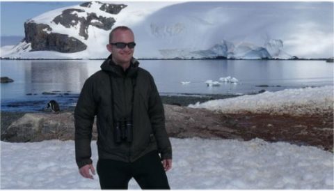 Noah Strycker in Antarctica at the beginning of 2015.