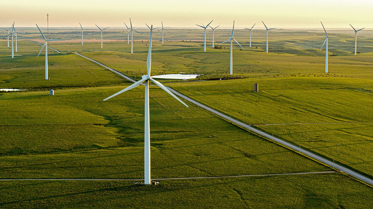 Turbines on the prairie. Photo by Jonathan Fiely.