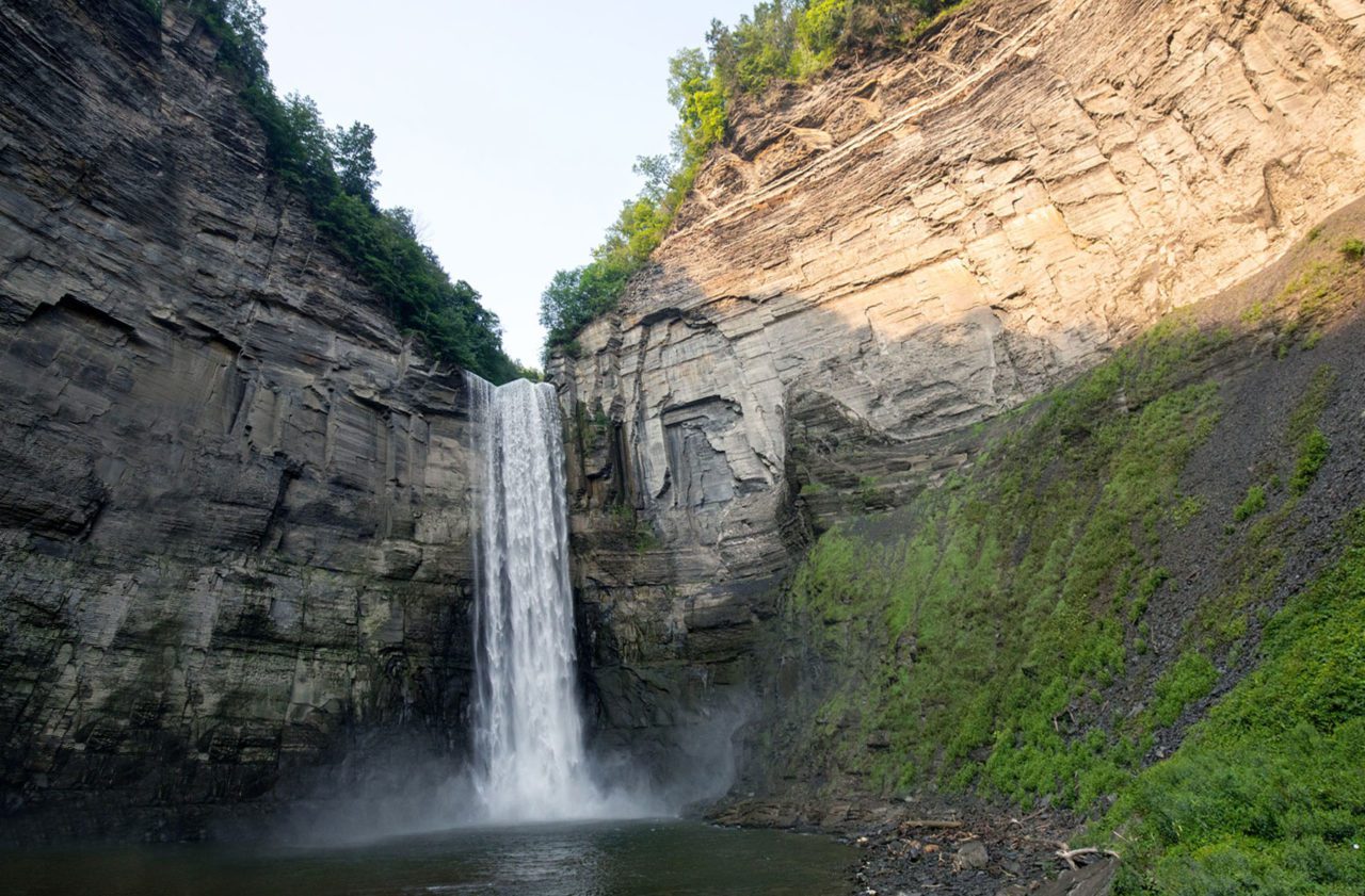 The waterfall at Taughannock gorge drops more than 200 feet, making it the tallest free-falling waterfall in the northeastern United States—even taller than Niagara Falls. Photo by Andy Johnson.