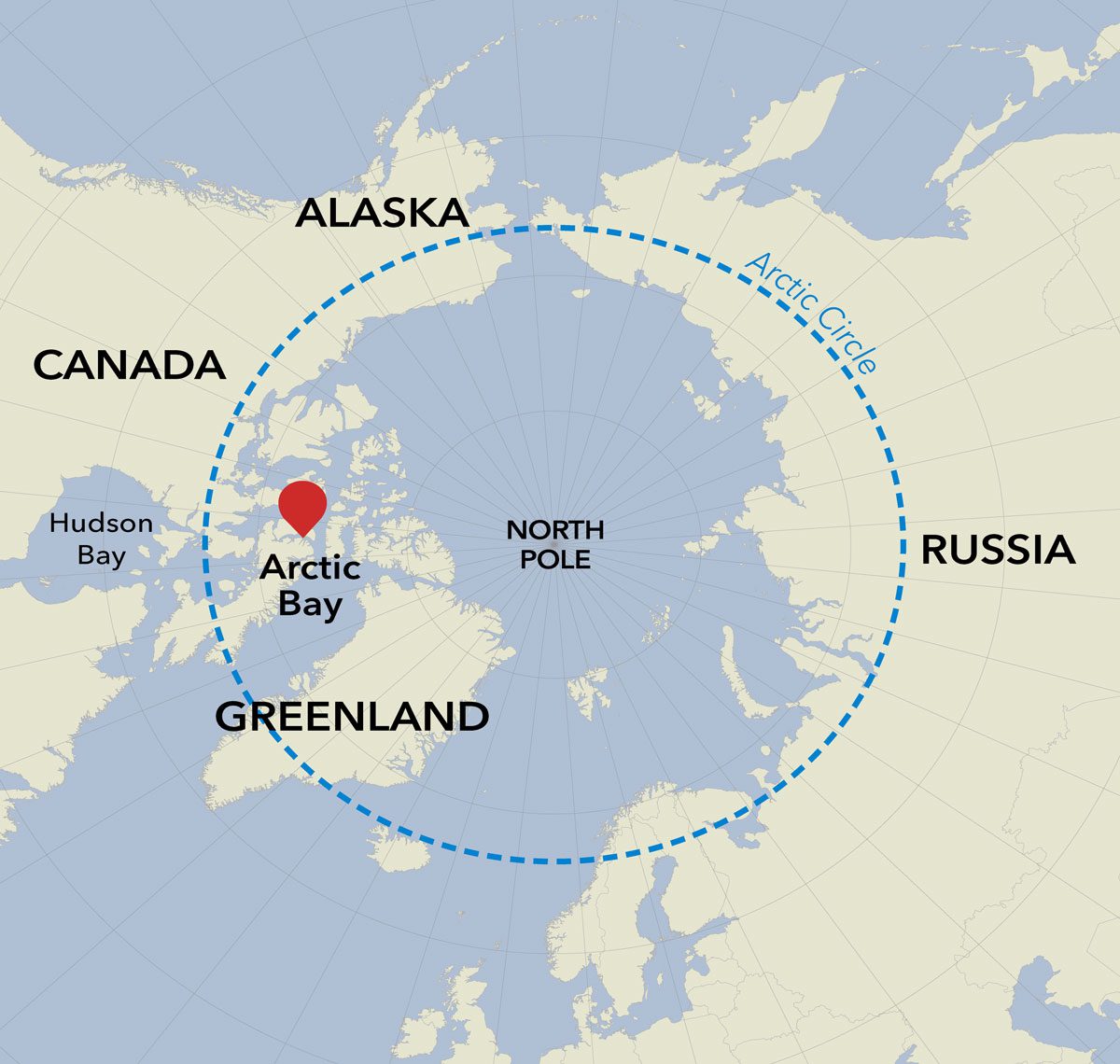 map of the Arctic Corcle. Illustration by Jillian Ditner.