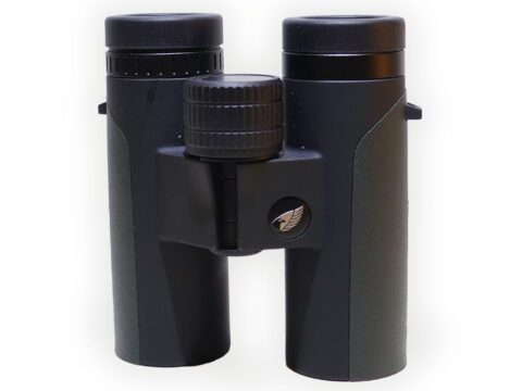 black and khaki green binoculars